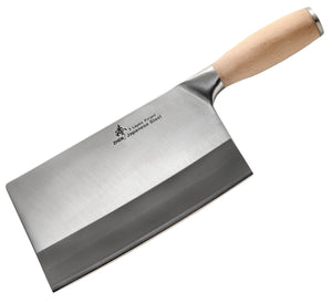 Zhen ZHEN A3O VG-10 Series 3 Layer Forged 8 in. Oak Handle Heavy Duty  Cleaver Bone Chopper Chef Butcher Knife A3O