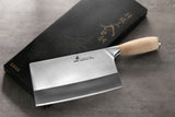 (BUY ONE GET ONE FREE) 3-Layer Forged Vegetable Cleaver 7-inch, TPR + Heavy-Duty Cleaver 8-inch, OAK